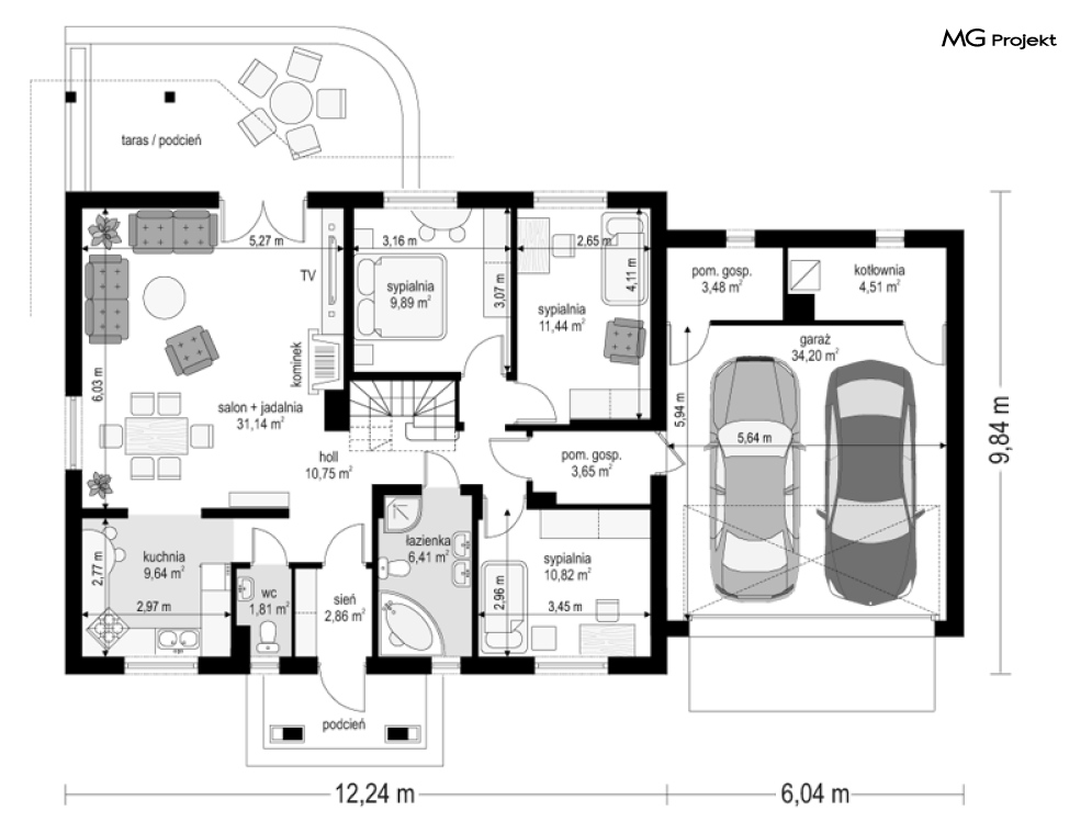 Niezapominajka z garażem 2