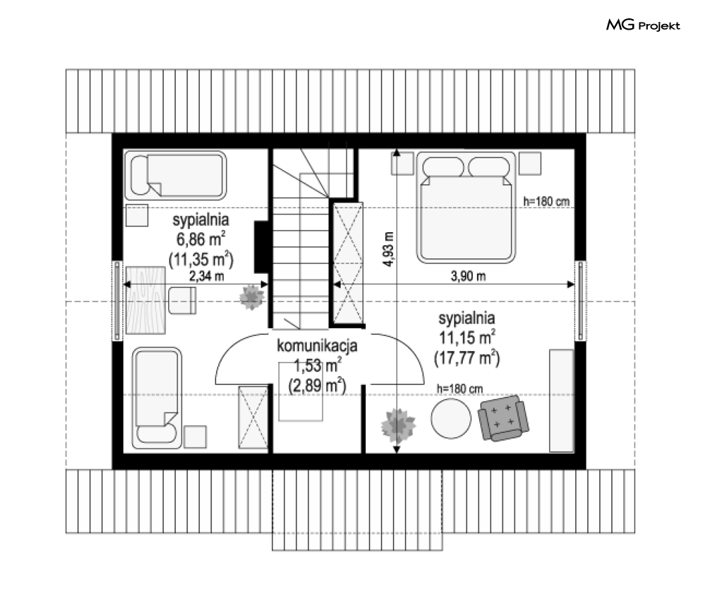 Sosenka Drewniana wariant B