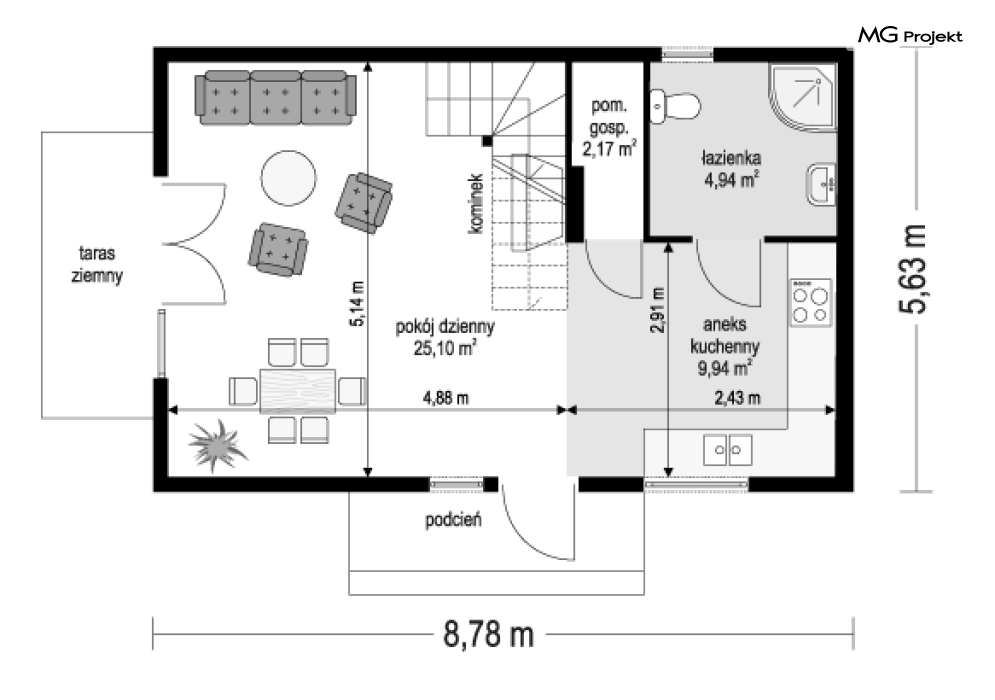 Sosenka Drewniana wariant D