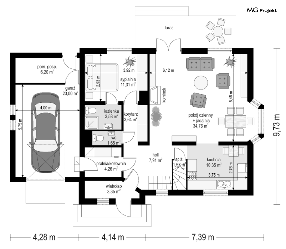 Zgrabny z przedsionkiem