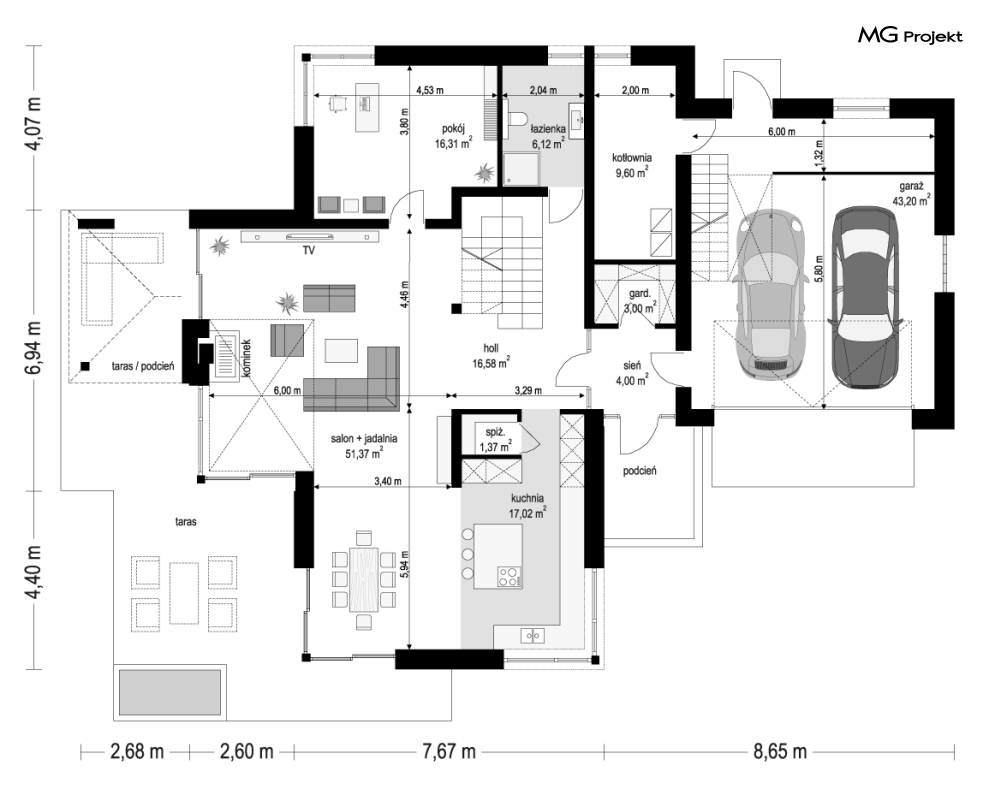 Dom z Widokiem 3 wariant B