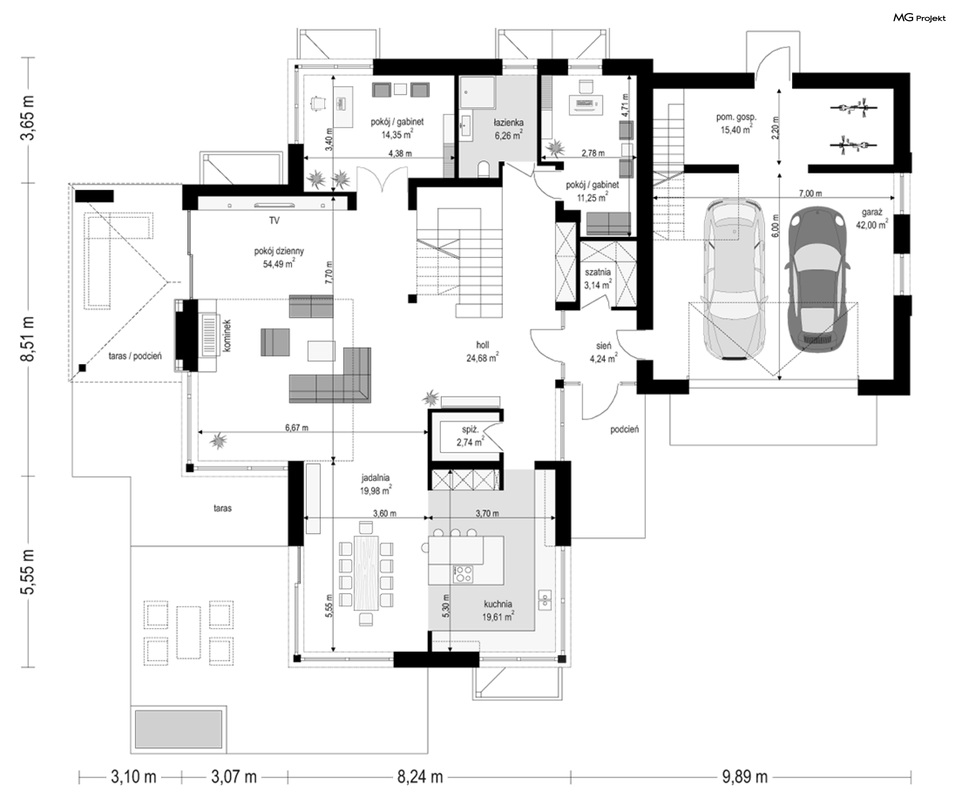 Dom z widokiem wariant C