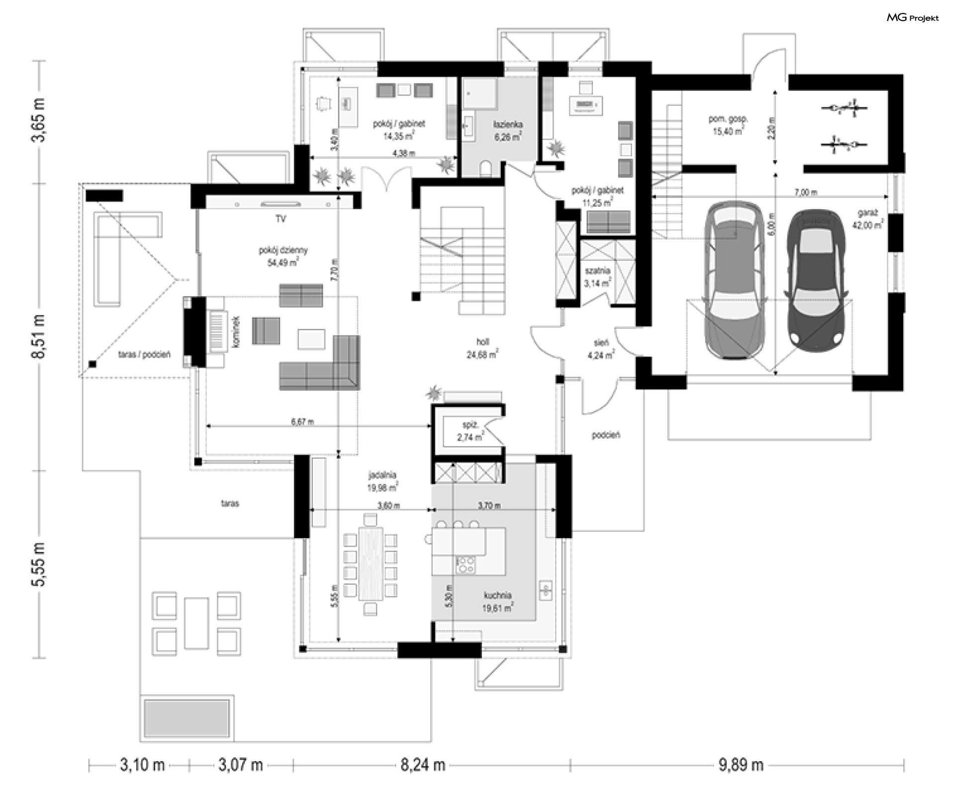 Dom z widokiem wariant D