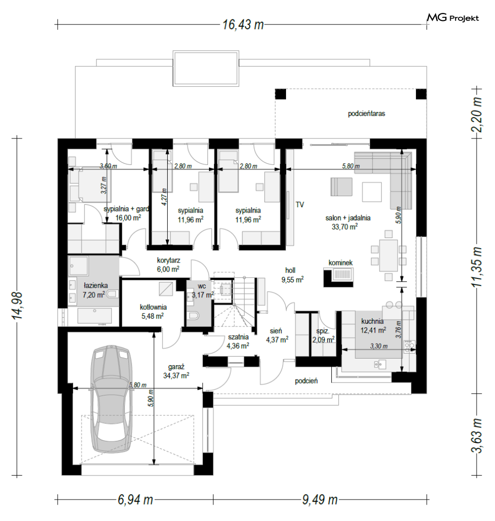 Parterowy 3 wariant B