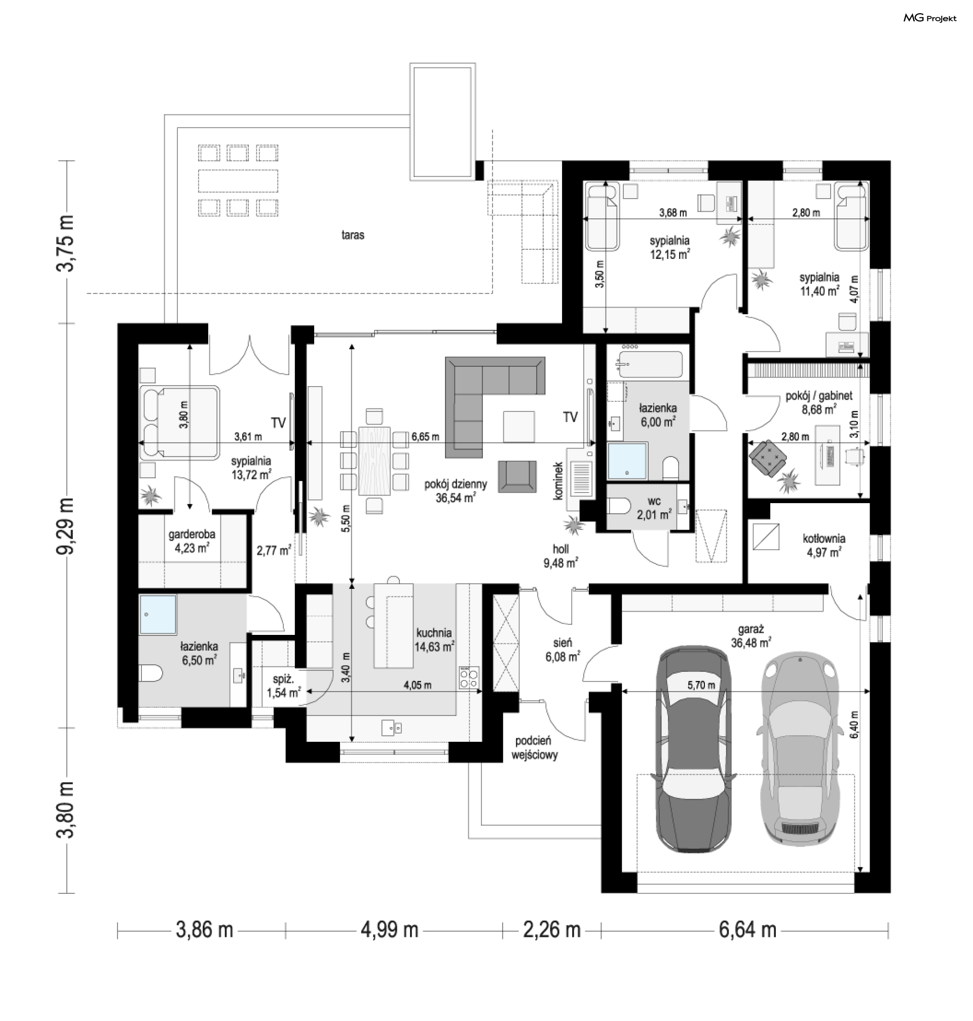 Willa Parterowa 2  wariant D