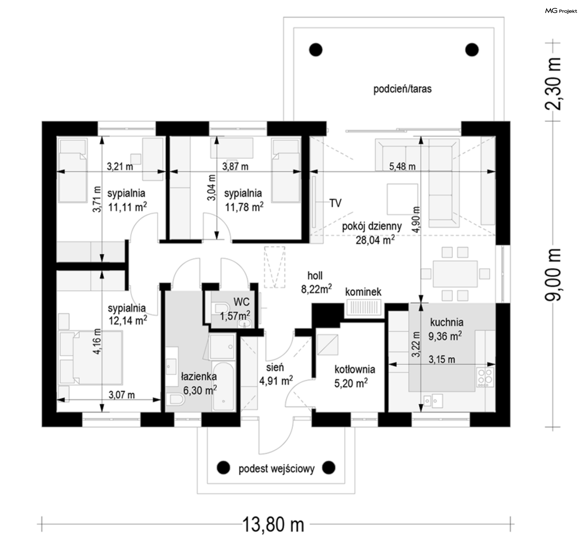 Dom na Dębowej wariant B