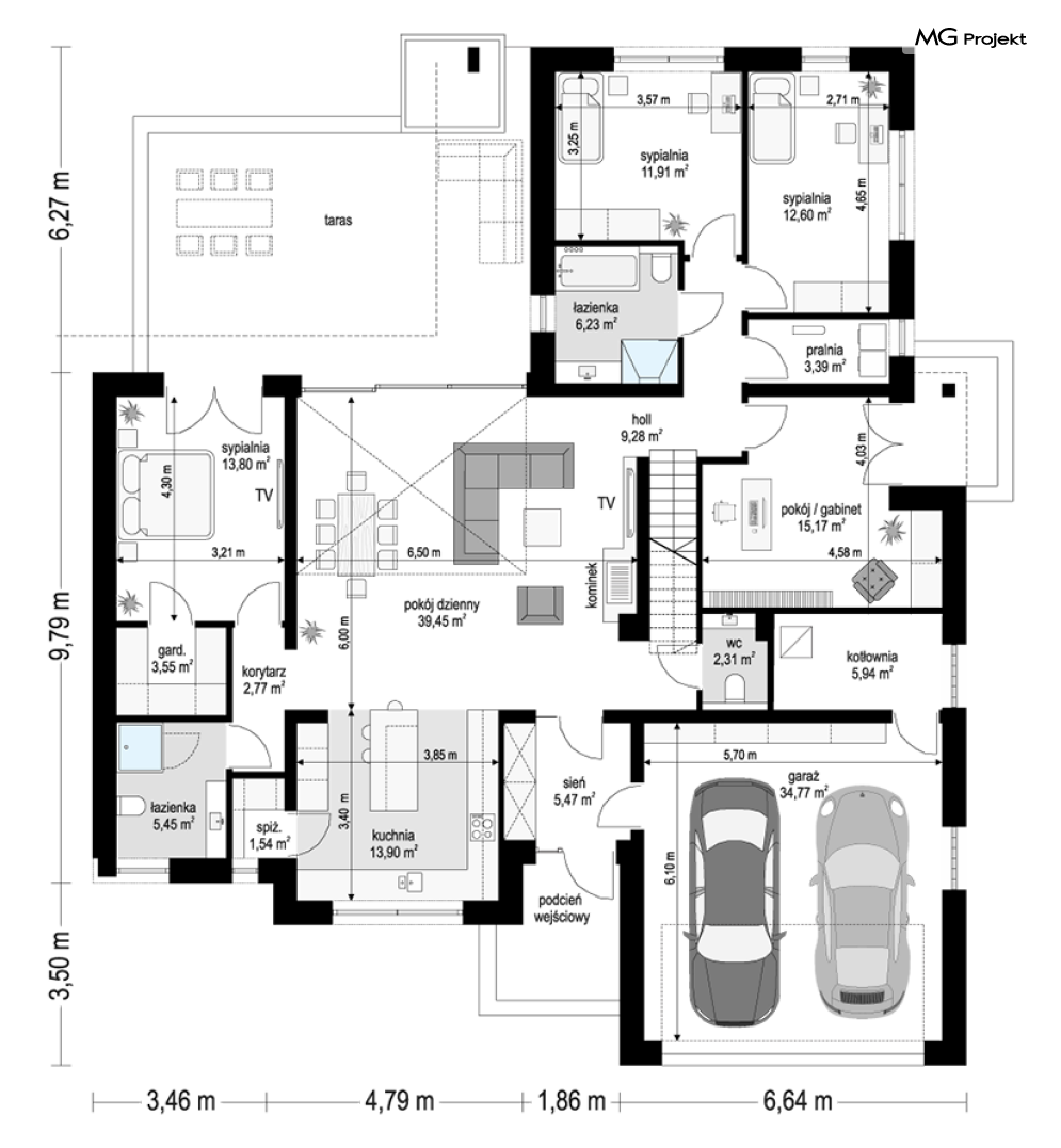 Willa Parterowa 4 wariant B