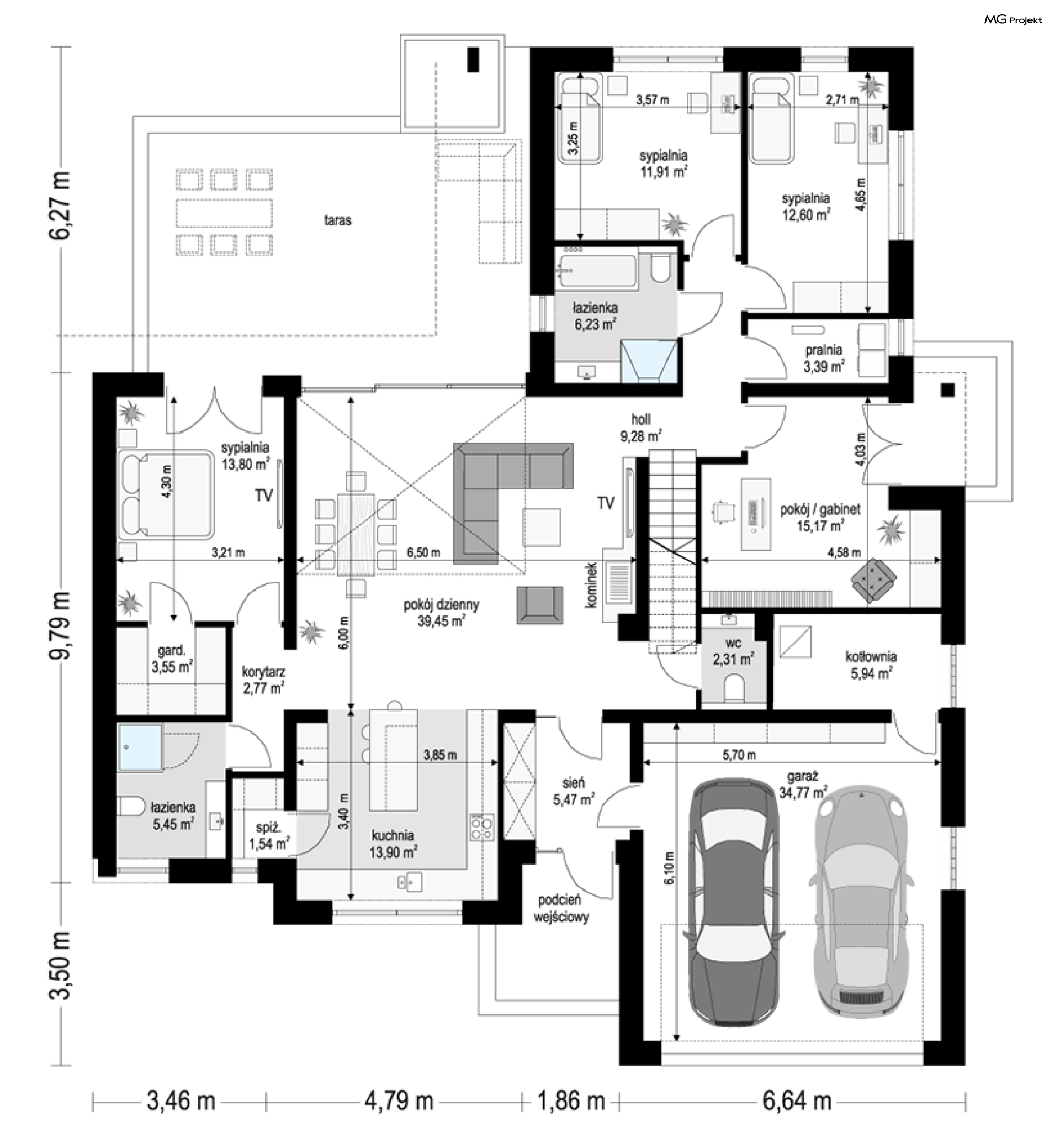 Willa Parterowa 4 wariant B