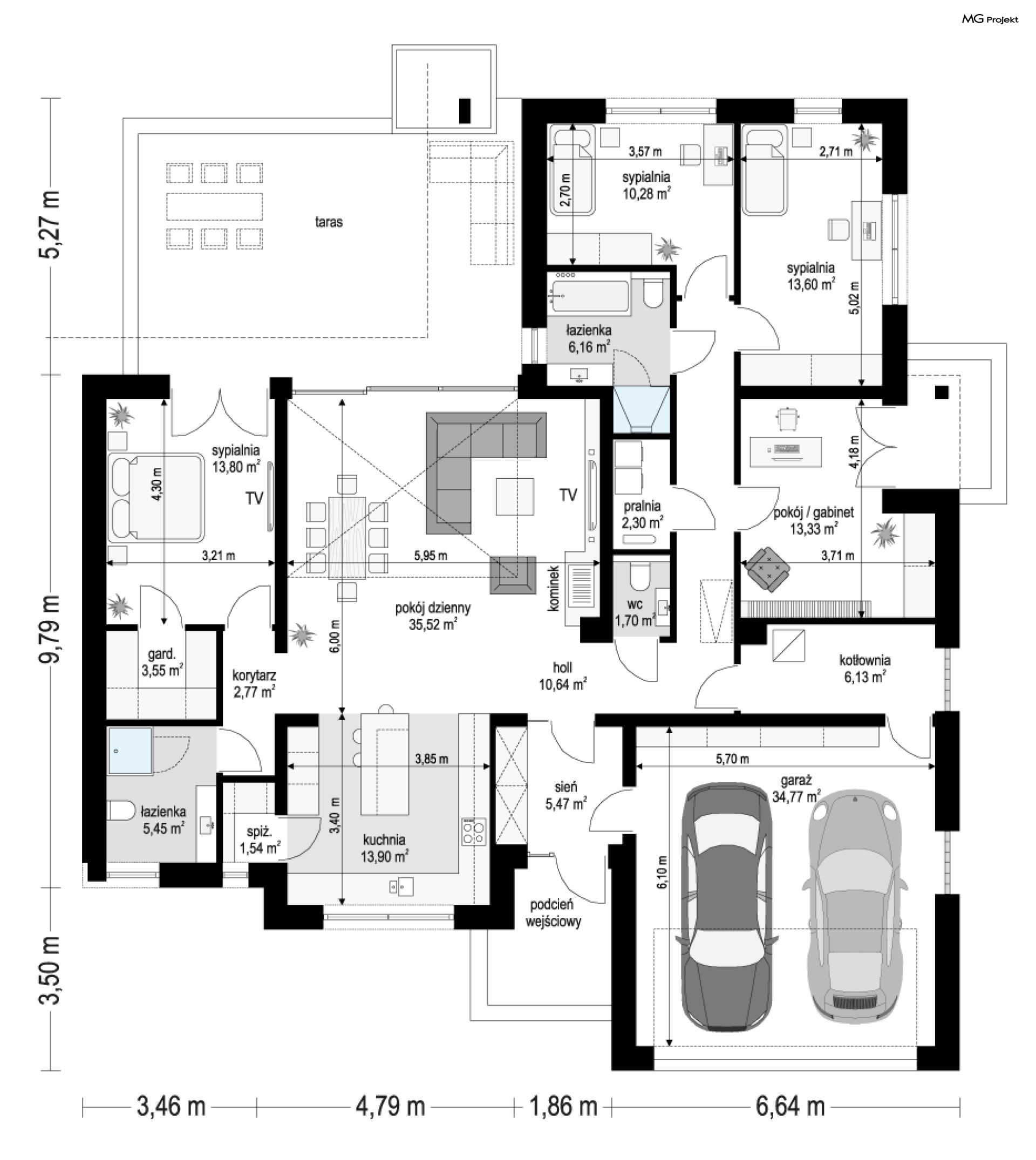 Willa Parterowa 3 wariant B